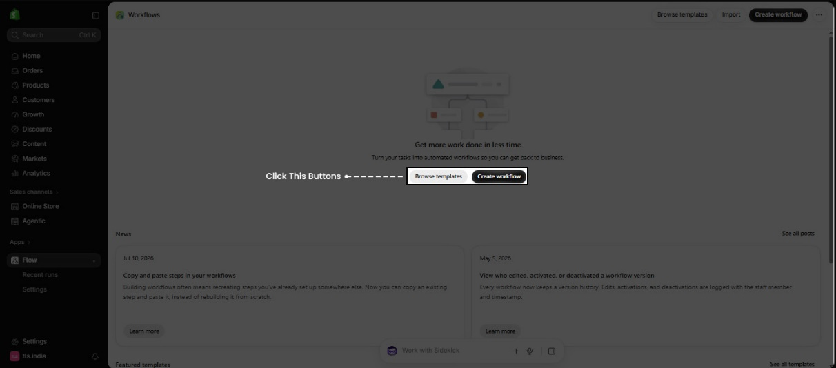 Create Workflow in Flow